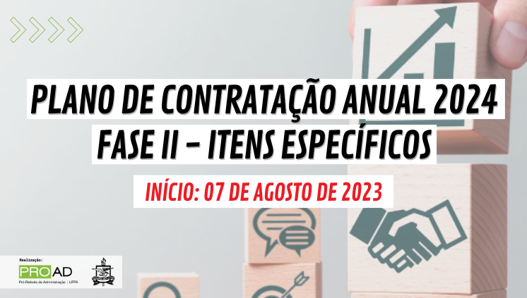 Plano de Contratação Anual - PCA 2024 (Fase II - itens específicos)